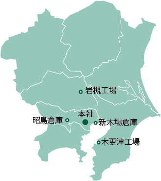 倉庫・工場分布地図